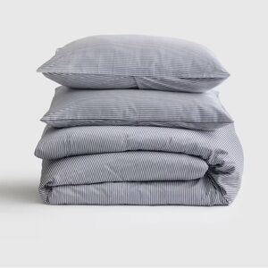 NWOT Quince 100% Cotton Sateen Duvet Cover Set in Oxford Stripe